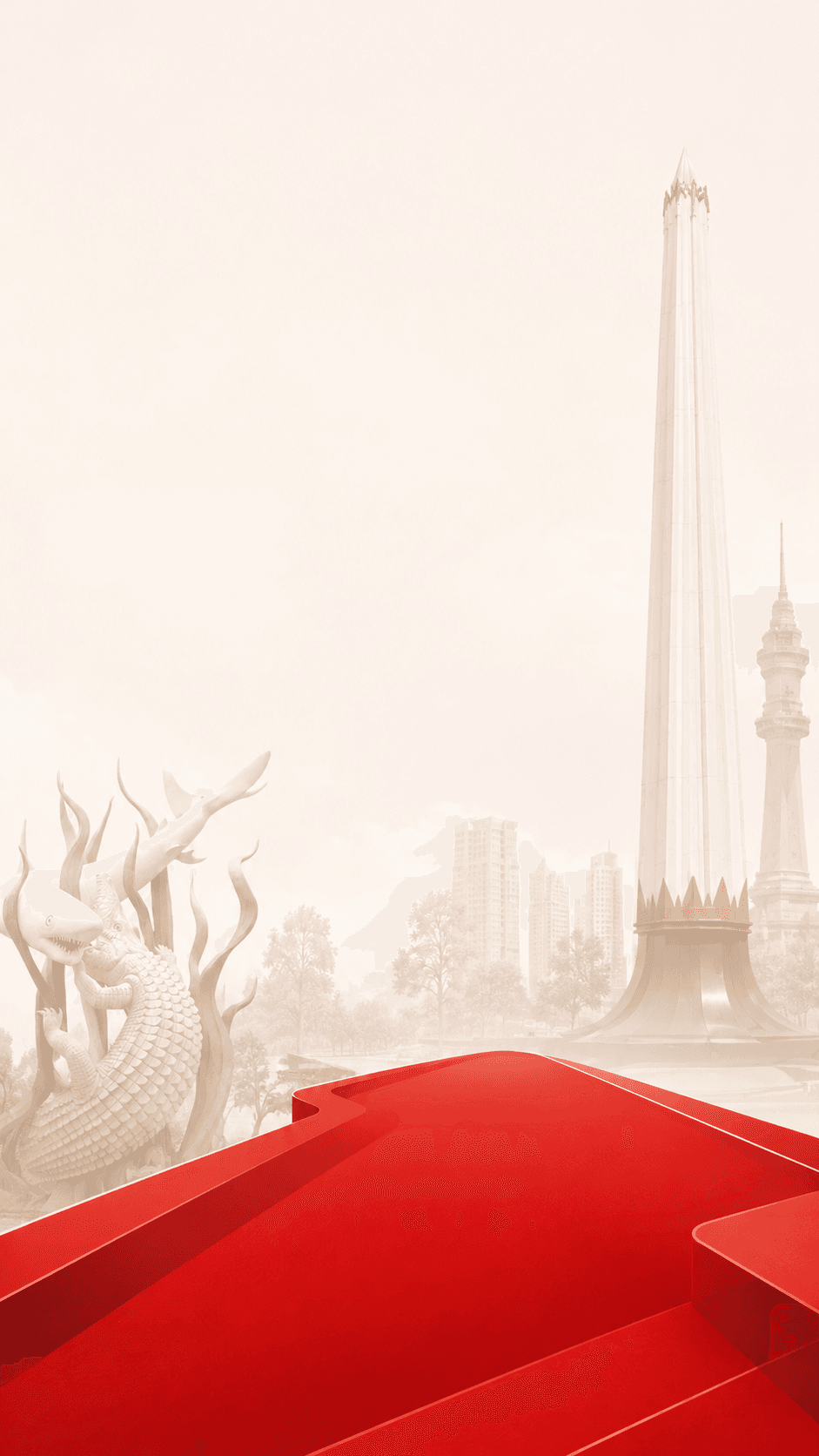 Surabaya Landmark Background